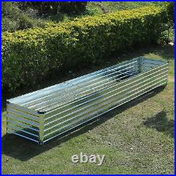 12x2x1.5ft Galvanized Raised Garden Bed, Outdoor Planter Box Metal Patio Kit P