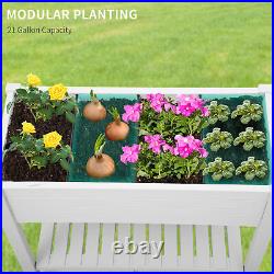 3.6x1.5x2.8FT Elevated Raised Garden Bed Outdoor Large Resin Patio Planter Box