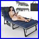 3 in 1 Folding Camping Cot Bed, 5 Positions Adjustable Patio Chaise Lounge Chair