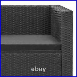 4PCS Outdoor Patio Furniture Sofa Bed Couch Rattan Table Conversation Sectional