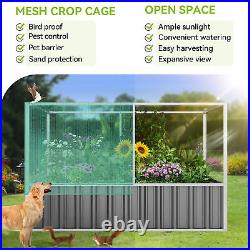 5.7x3x2.9FT Large Raised Garden Bed withProtection Netting Steel Patio Planter Box