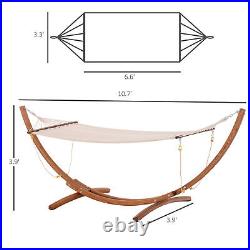 Arc Outdoor Hammock with Stand Sun Lounge Rainbow Bed for Balcony Porch Patio