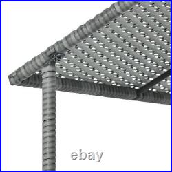 Cesicia Outdoor Pet Patio Furniture Dog Bed Wicker With Canopy Medium Dark Gray