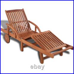 Deckchair Patio Lounge Chair Folding Sunlounger Porch Sunbed Solid Wood vidaXL