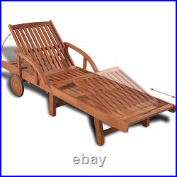 Deckchair Patio Lounge Chair Folding Sunlounger Porch Sunbed Solid Wood vidaXL