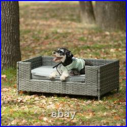 Dog Bed Pet Bed Pet Outdoor Furniture Seasonal Pet Wicker Dog Bed with Cushion