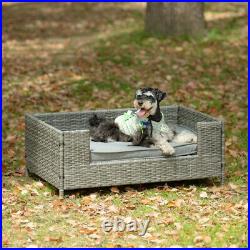 Dog Bed Pet Bed Pet Outdoor Furniture Seasonal Pet Wicker Dog Bed with Cushion