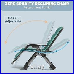 Fathers Day Gift Zero Gravity Chair folding Patio Beach Lounge Reclining Chair