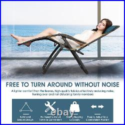 Folding Zero Gravity Chair Recliner Patio Lounge Beach Chair Adjustable Outdoor