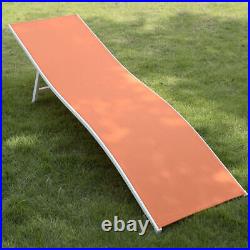 Lounger Outdoor Chaise Lounge Chair Bed Patio Furniture Orange/Red