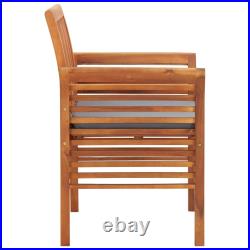 Modern Dining Chair Patio Dining Chair with Cushion Solid Wood Acacia vidaXL