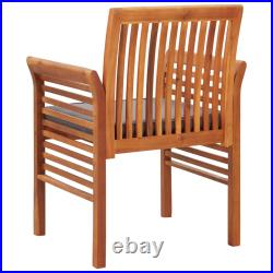 Modern Dining Chair Patio Dining Chair with Cushion Solid Wood Acacia vidaXL