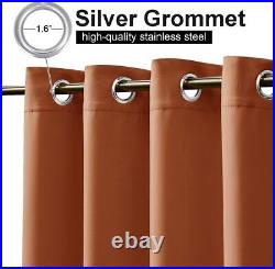 NICETOWN 2 Panels Outdoor Curtains for Patio Waterproof Top and Bottom Grommet