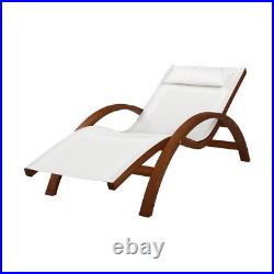 NNEDSZ Outdoor Wooden Sun Lounge Setting Day Bed Chair Garden Patio Furniture