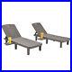 Outdoor Chaise Lounge Lounge Chairs Lying In Bed, Set of 2 for Pool Recliners