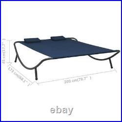 Outdoor Chaise Lounge Patio Lounge Bed Sun Lounger with Pillows Fabric vidaXL
