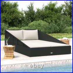 Patio Bed Outdoor Rattan Daybed Sunbed Wicker Furniture Poly Rattan vidaXL