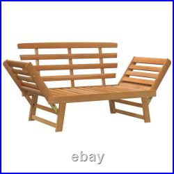 Patio Bench Outdoor Garden Bench with Cushions 2-in-1 Solid Wood Acacia vidaXL