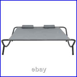 Patio Lounge Bed Fabric Anthracite vidaXL