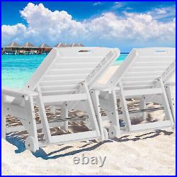 Patio Lounge Chair Bed Chaise Bed Adjustable Beach Reclining Positions Outdoor