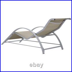 Patio Lounge Chair Porch Poolside Sunbed Backyard Sunlounger Textilene vidaXL