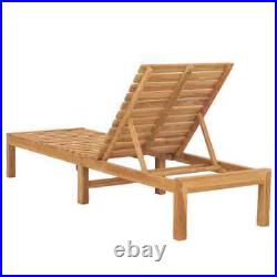Patio Pool Chaise Lounge Chair Sun Lounger Outdoor Recliner Garden Bed Deck Wood