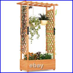 Raised Garden Bed Vertical Plant Container for Vine Climbing Plant Flower