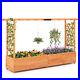 Raised Garden Bed with Trellis Hanging Roof Planter Box Drainage Holes for Patio