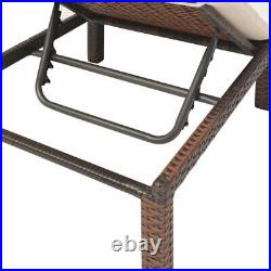 Rattan Day Bed Sun Lounger Recliner Chair Outdoor Garden Furniture Patio Terrace