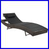 Sun Lounger Outdoor Patio Garden Lounge Bed Poly Rattan and Textilene vidaXL