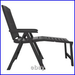 Sun Lounger Patio Furniture Folding Outdoor Chaise Lounge Chair Plastic vidaXL