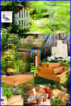 TIMBERLANE GARDENS Garden Bed Cedar Raised Planter Vegetable Kit Patio Elevated