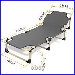Travelling Camping office Cot 4 Position Adjustable Folding Trike Bed withMattress