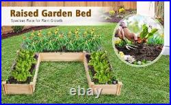 U-Shaped Raised Bed Elevated Planter Outdoor Garden Patio Balcony Backyard Bed