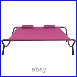 VidaXL Outdoor Lounge Bed Fabric Pink